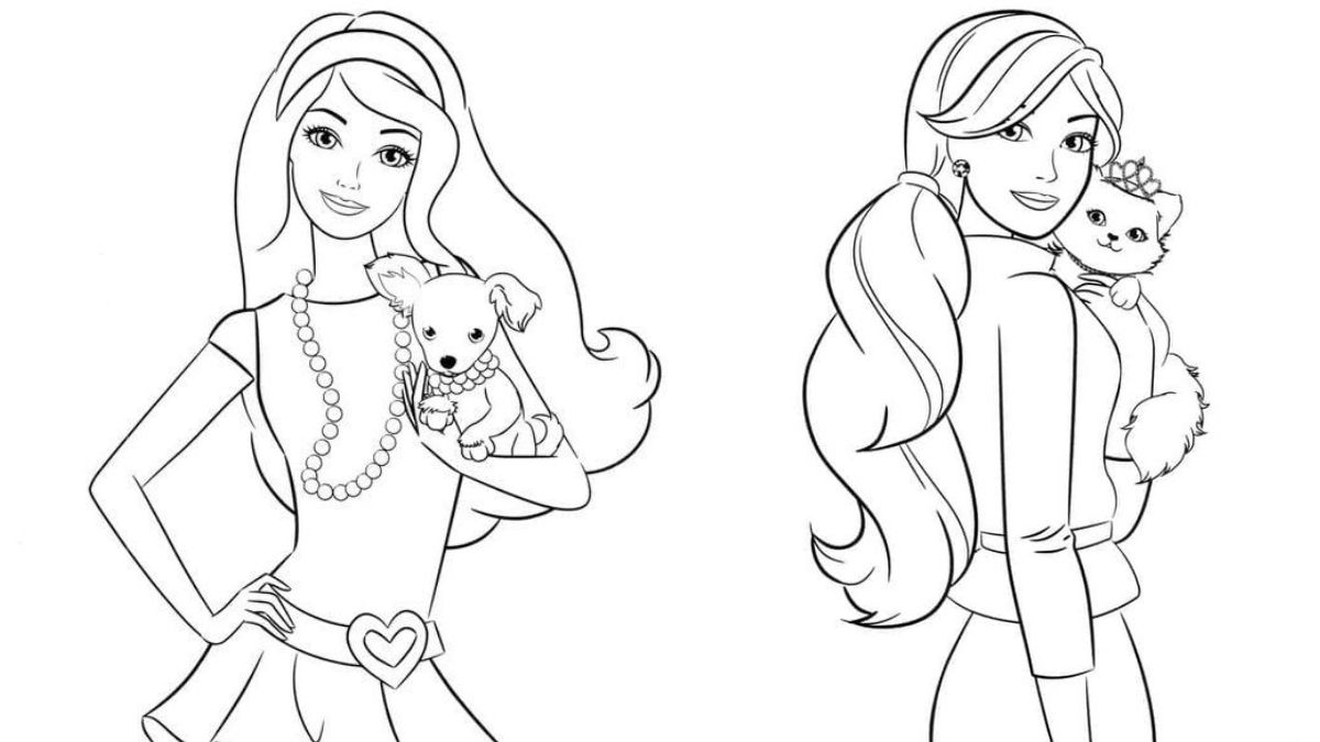 tranh-to-mau-cong-chua-60 Tranh tô màu công chúa Barbie đơn giản