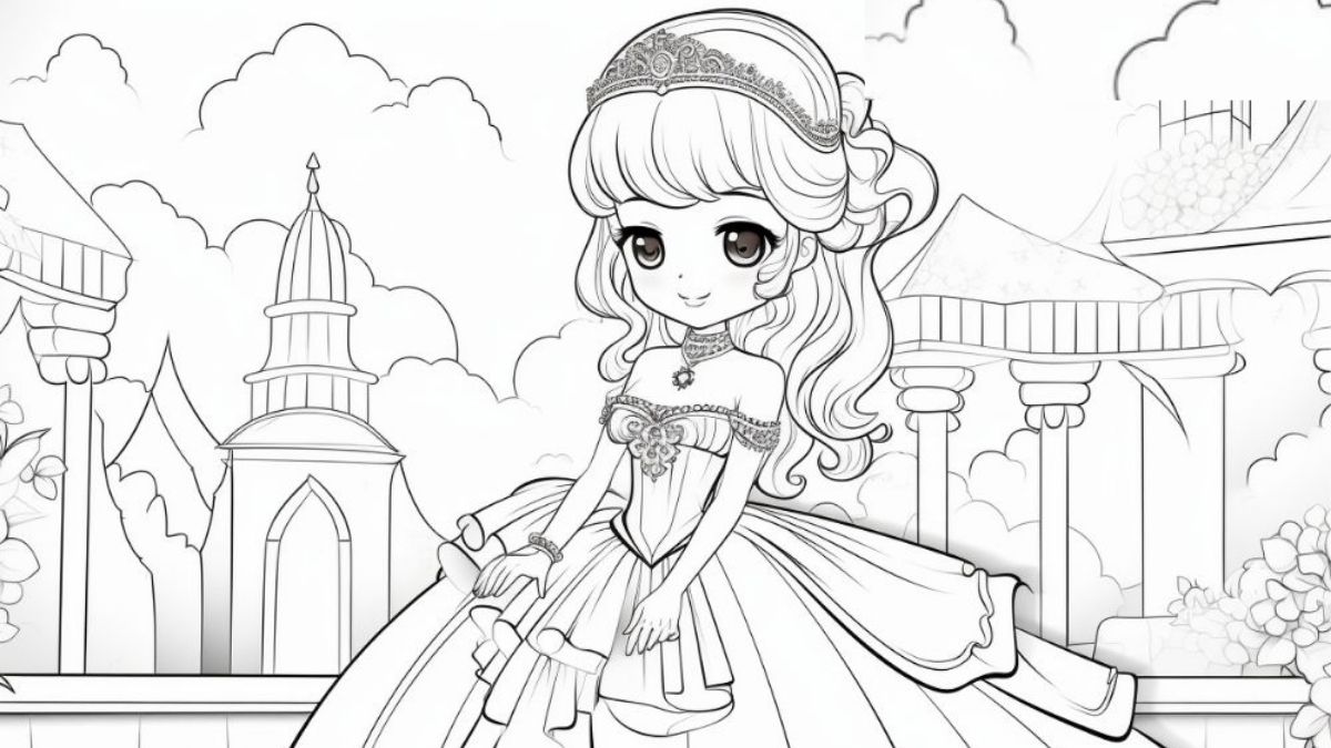 tranh-to-mau-cong-chua-70 Tranh tô màu công chúa Hàn Quốc đẹp đơn giản