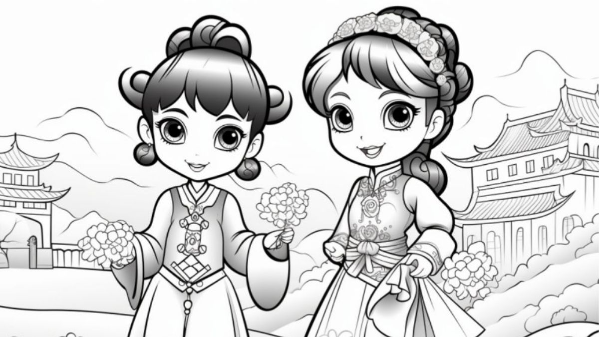 tranh-to-mau-cong-chua-63 Tranh tô màu công chúa Hàn Quốc dễ thương