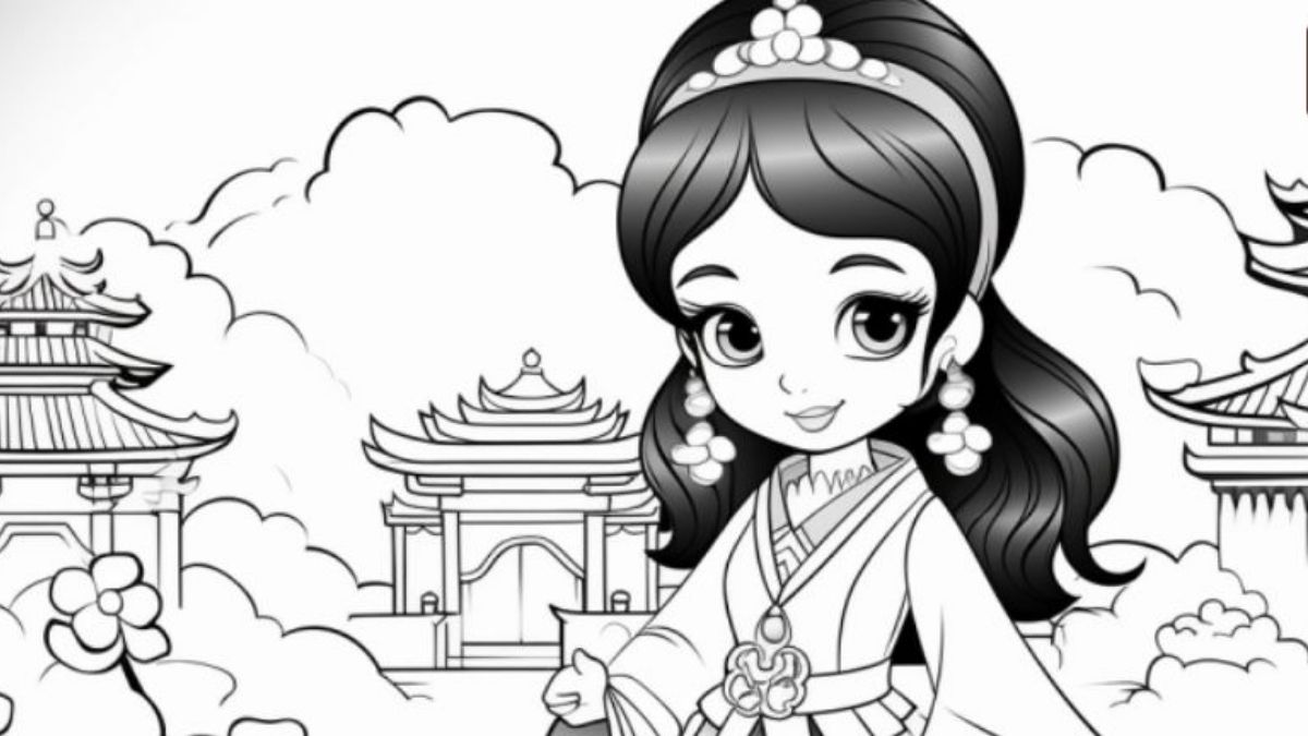 tranh-to-mau-cong-chua-65 Tranh tô màu công chúa Hàn Quốc yêu kiều