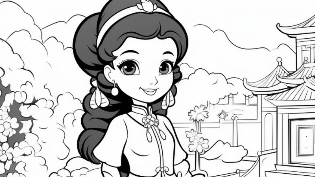 tranh-to-mau-cong-chua-66 Tranh tô màu công chúa Hàn Quốc cực xinh