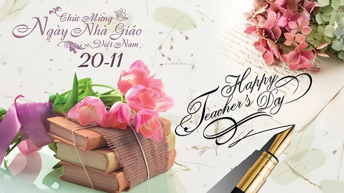 Các mẫu background 20/11 đơn giản, ý nghĩa