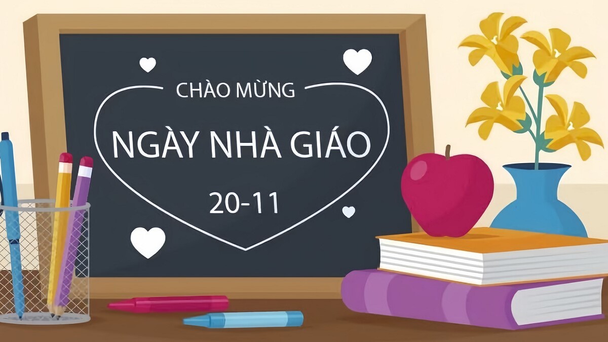 Thu hút với background ngày lễ 20/11 tươi sáng