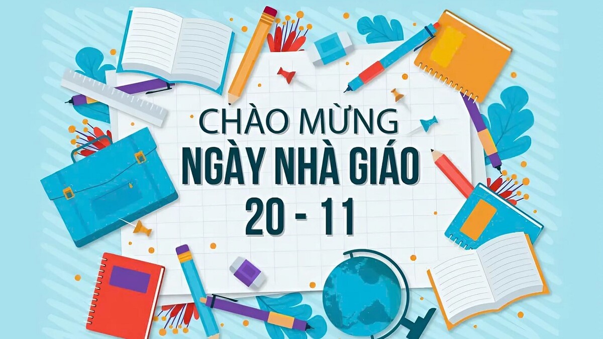 mẫu background 20/11 mới lạ