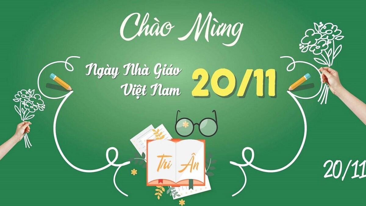 background 20/11 đầy ý nghĩa