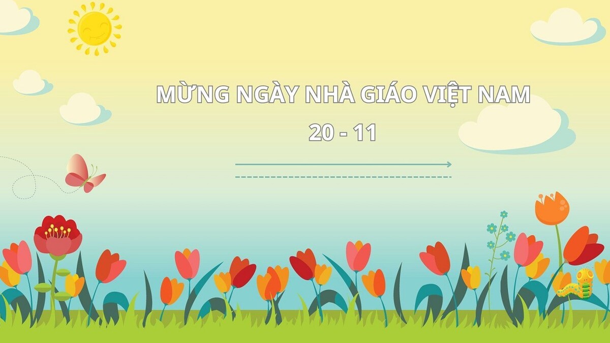Các mẫu nền 20/11 hoa cỏ, thiên nhiên
