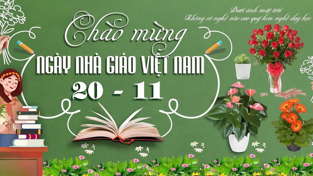 Chọn lựa mẫu background 20/11 hoa cỏ đẹp, đơn giản