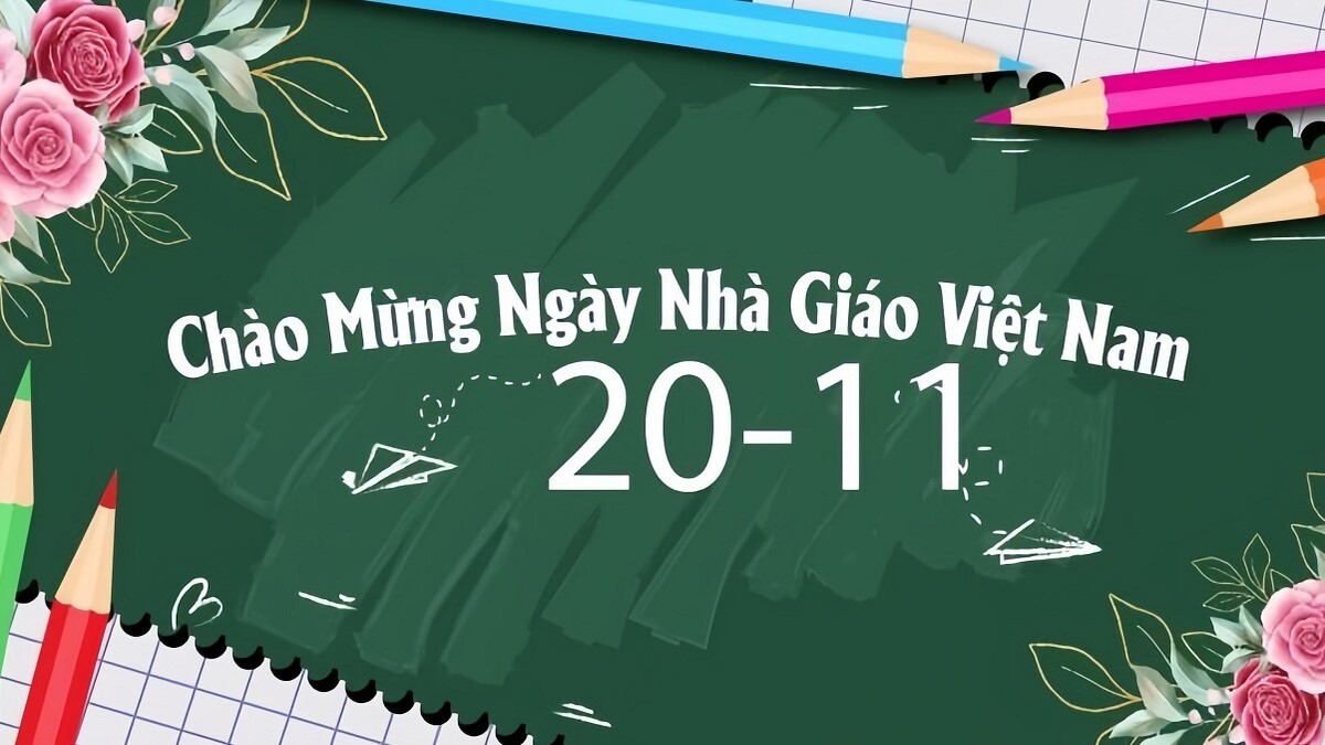 Gợi ý trang trí background 20 11 đẹp tri ân thầy cô ý nghĩa