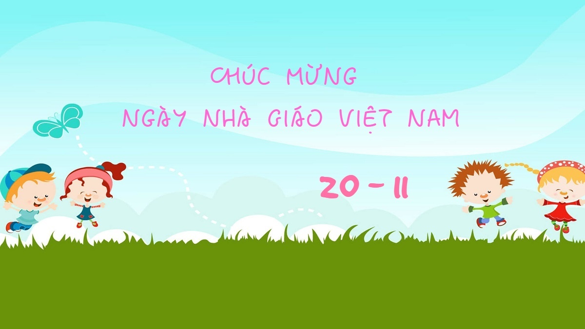 Mẫu background 20/11 mầm non