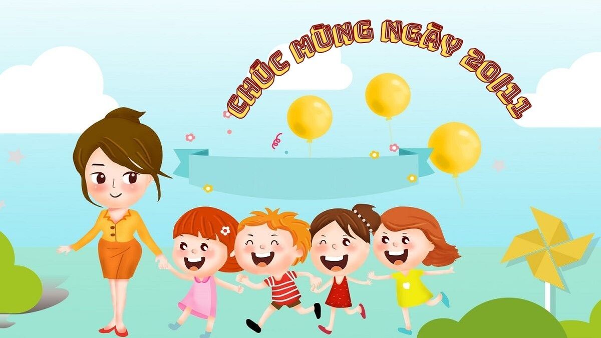 Thiết kế hình ảnh đẹp cho ngày 20/11 tại mầm non