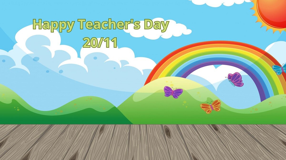 Hình ảnh background 20/11 thu hút, sáng tạo cho mầm non