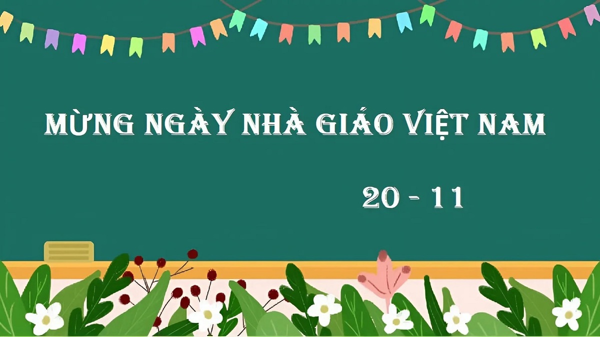 Mẫu background 20/11 mầm non đẹp
