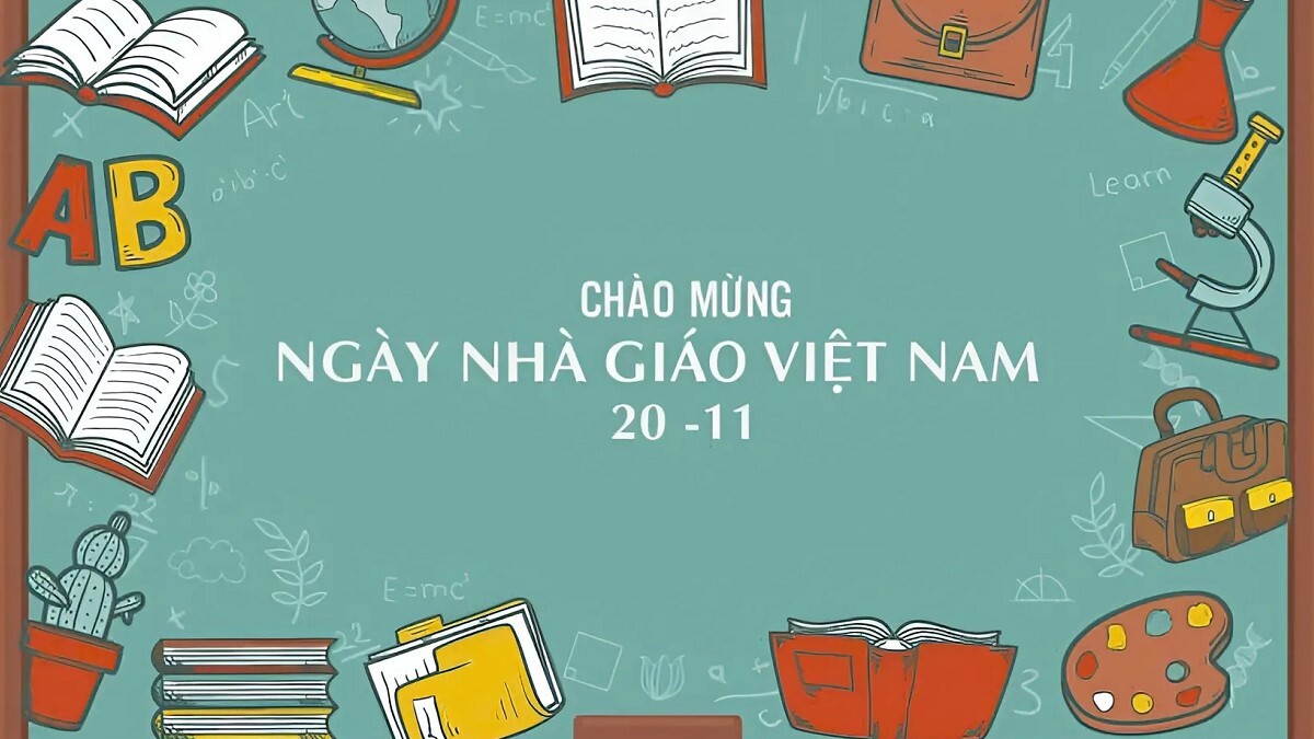 Chào mừng 20/11 với thiết kế background đáng nhớ