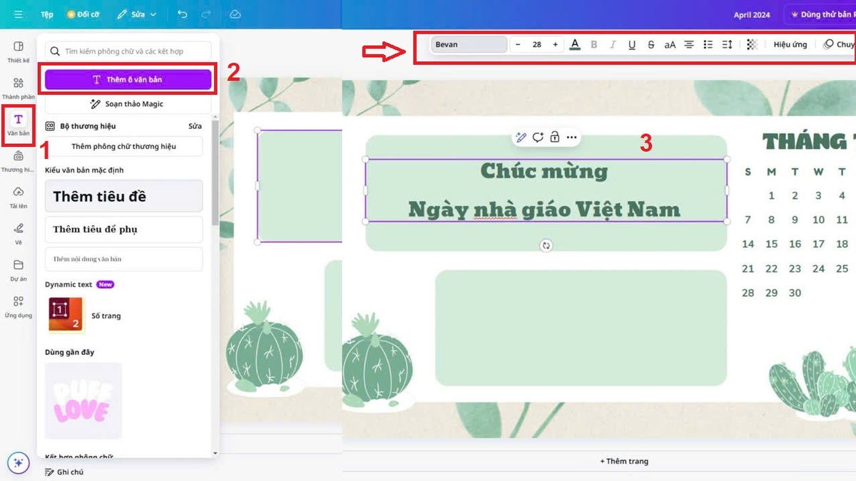 Hướng dẫn tạo thiết kế background 20/11 đơn giản trên Canva