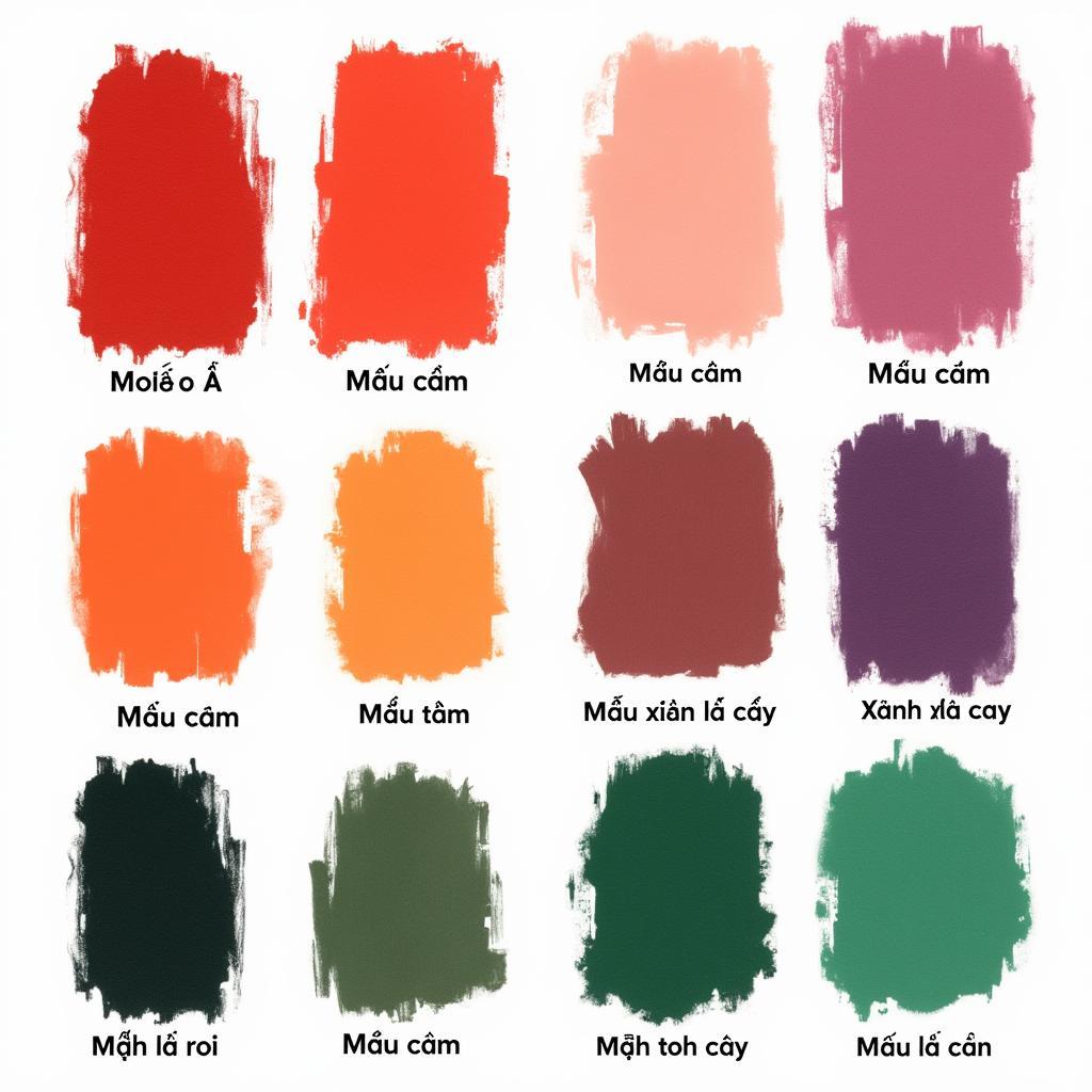 Bảng màu sắc phù hợp với người mệnh Hỏa 1987 trong phong thủy xăm hình