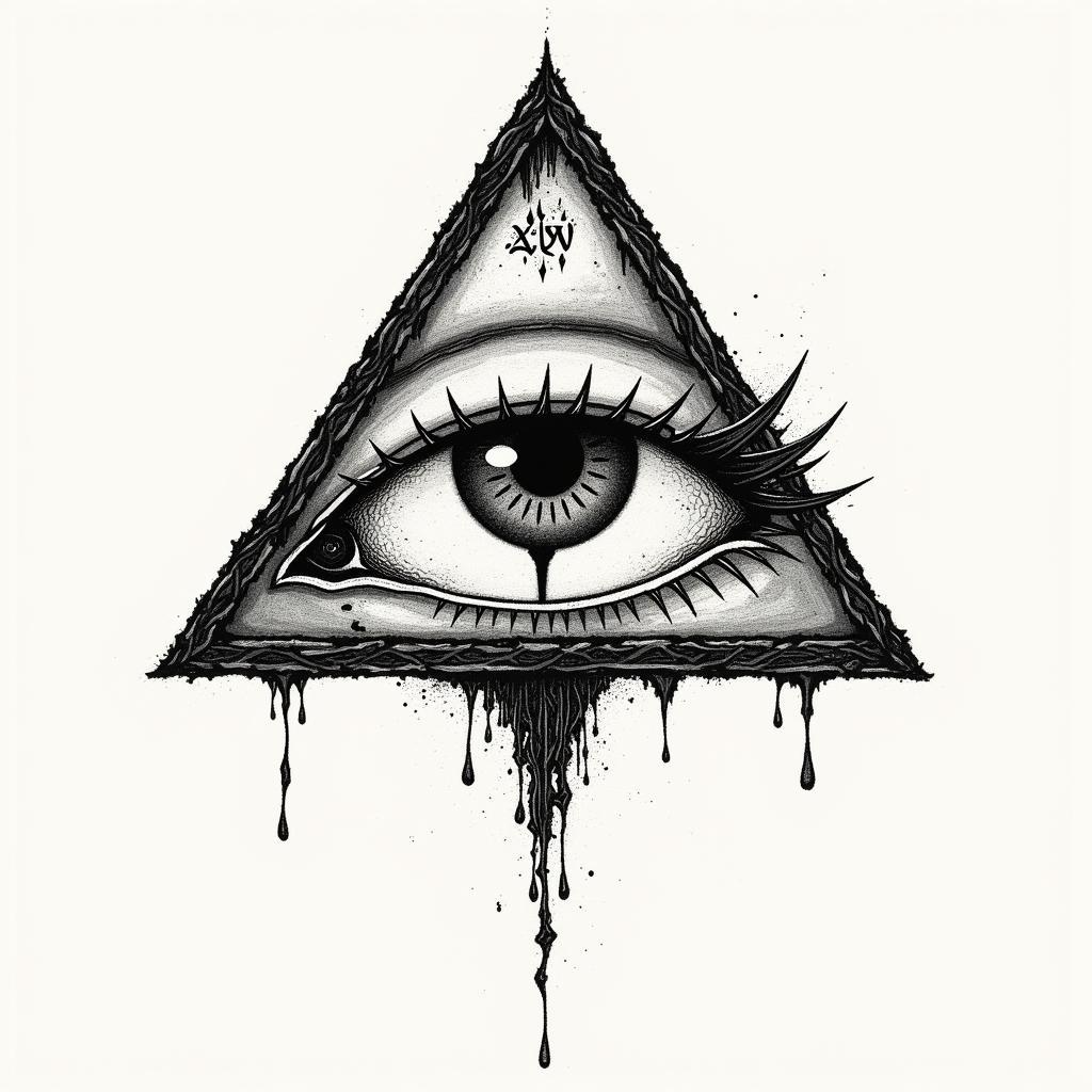 Biểu tượng hình xăm tam giác mắt và ý nghĩa về bảo vệ, trí tuệ, tâm linh