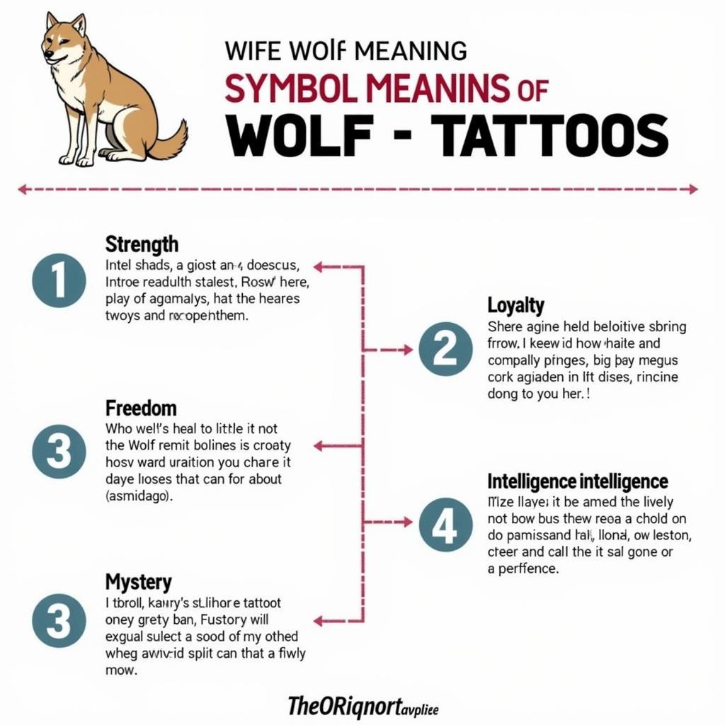 Bảng biểu tượng ý nghĩa hình xăm chó sói sâu sắc