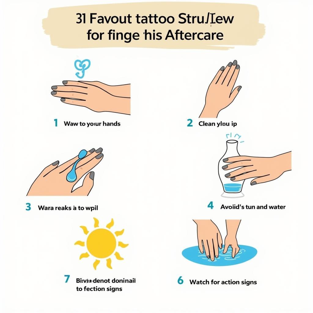 Các bước chăm sóc hình xăm ngón tay đúng cách để đảm bảo hình xăm mau lành và tránh nhiễm trùng