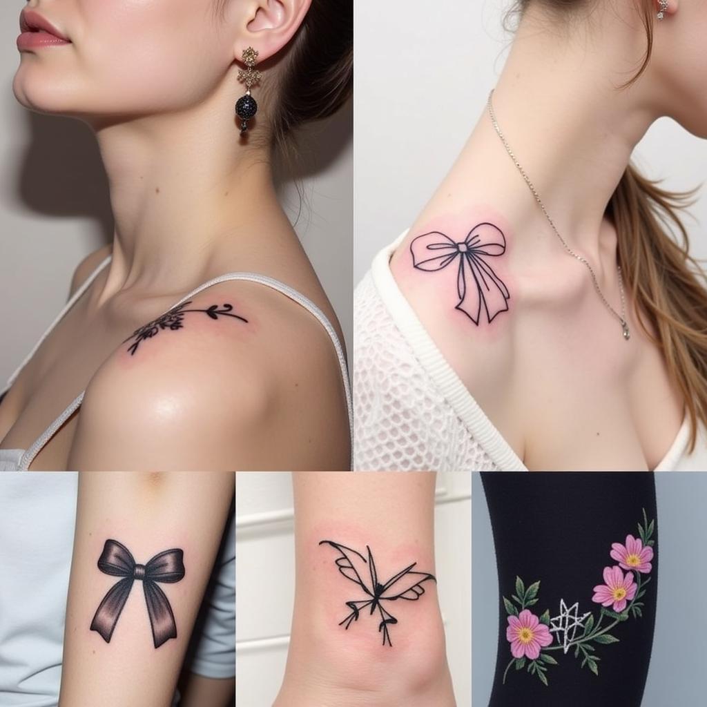 Các mẫu hình xăm cái nơ đẹp