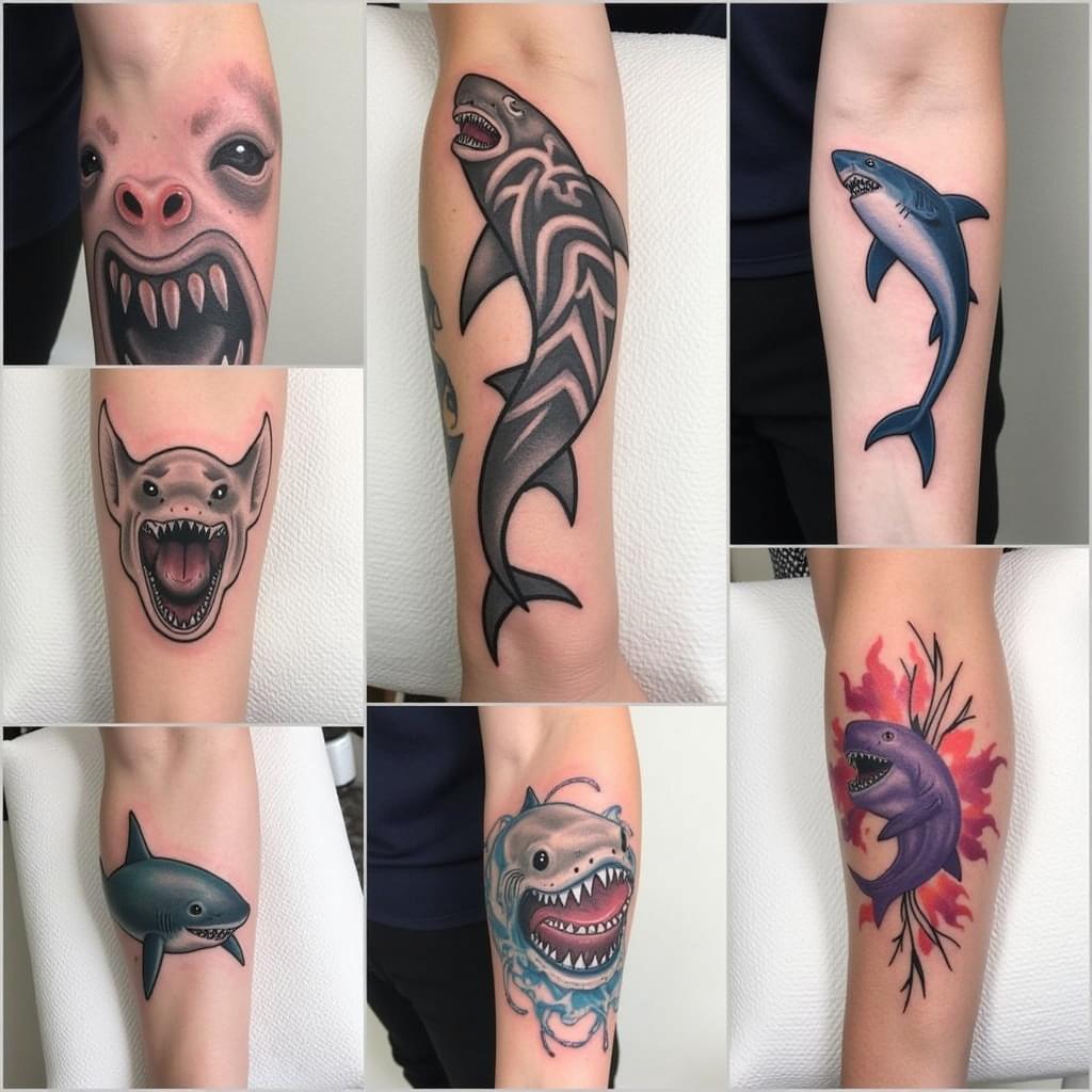 Hình xăm cá mập MCK với nhiều phong cách thiết kế khác nhau