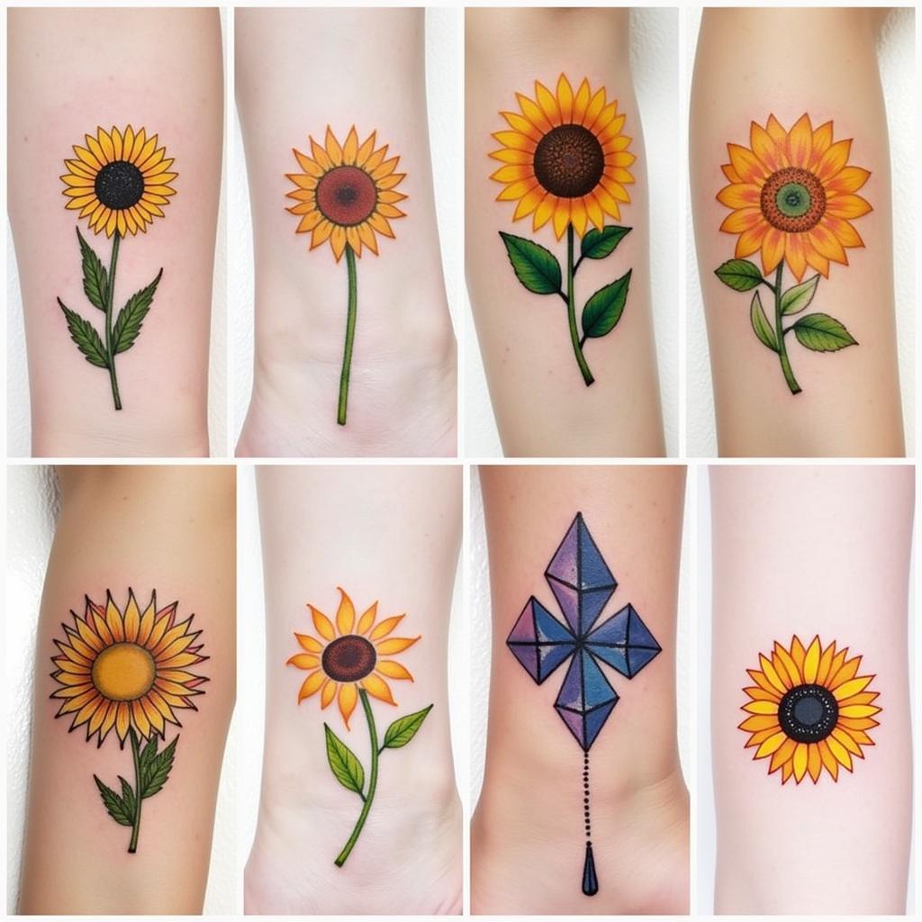 Tuyển tập các phong cách hình xăm hoa hướng dương phổ biến: minimalist, tả thực, màu nước, và geometric