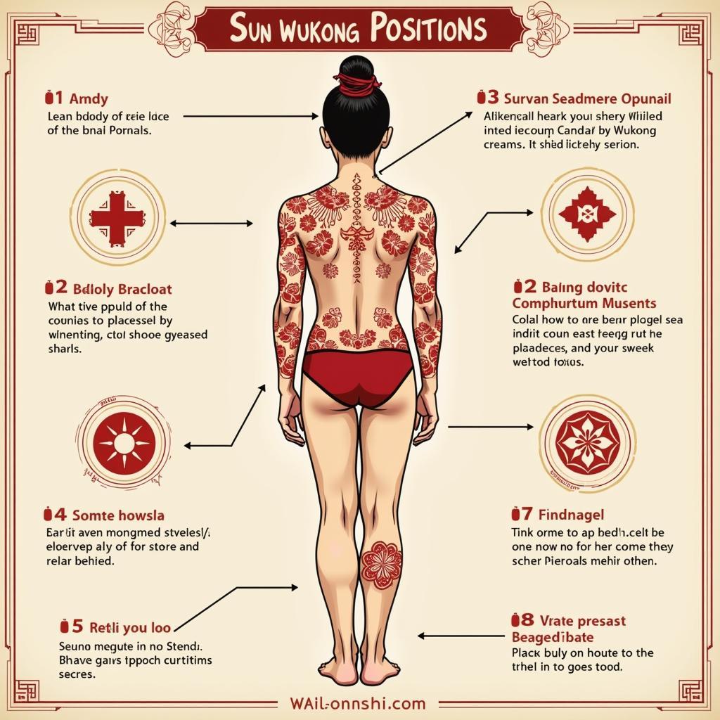 Infographic các vị trí xăm Tôn Ngộ Không được ưa chuộng và ý nghĩa phong thủy riêng