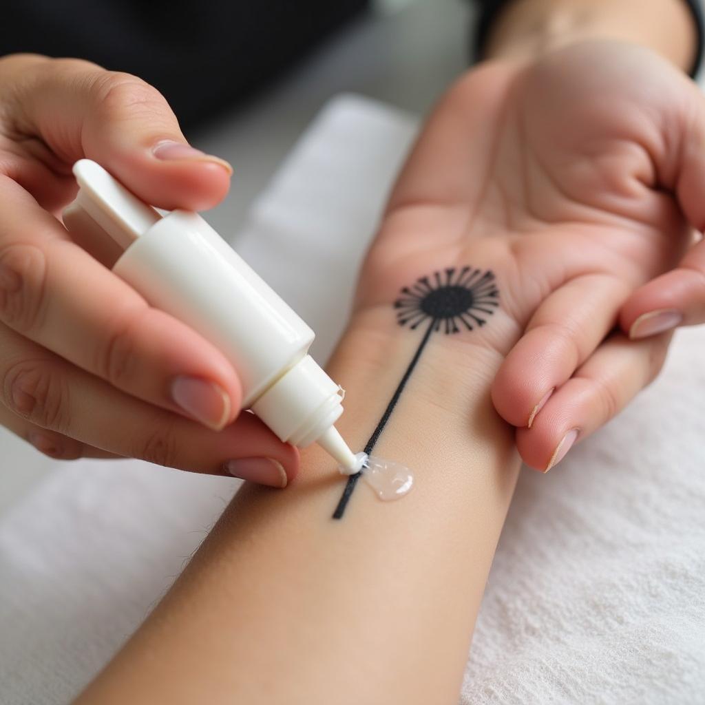 Hướng dẫn chăm sóc hình xăm bồ công anh ở cổ tay để tránh nhiễm trùng