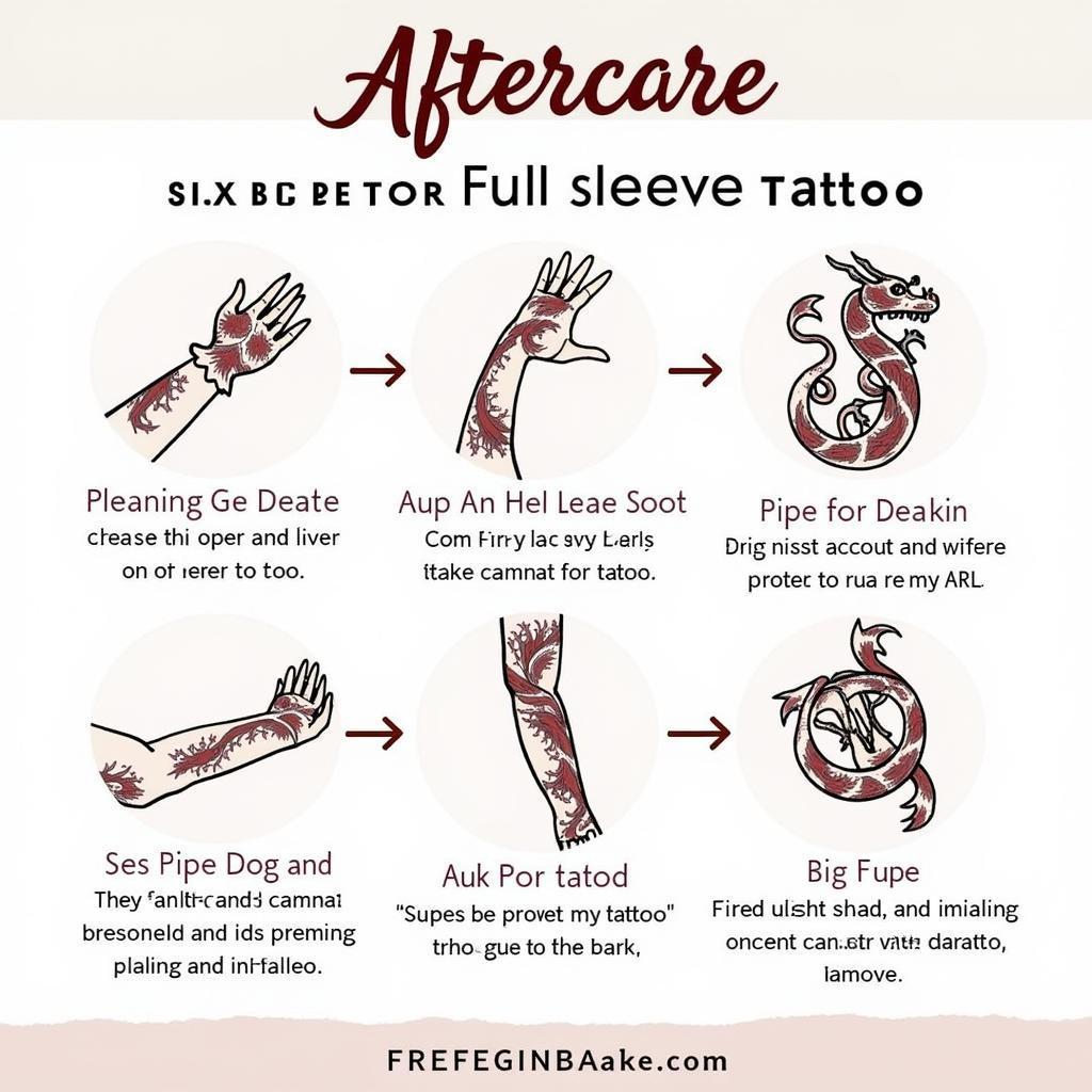 Hướng dẫn chăm sóc hình xăm cá rồng full tay đúng cách Chăm sóc hình xăm cá rồng full tay đúng cách