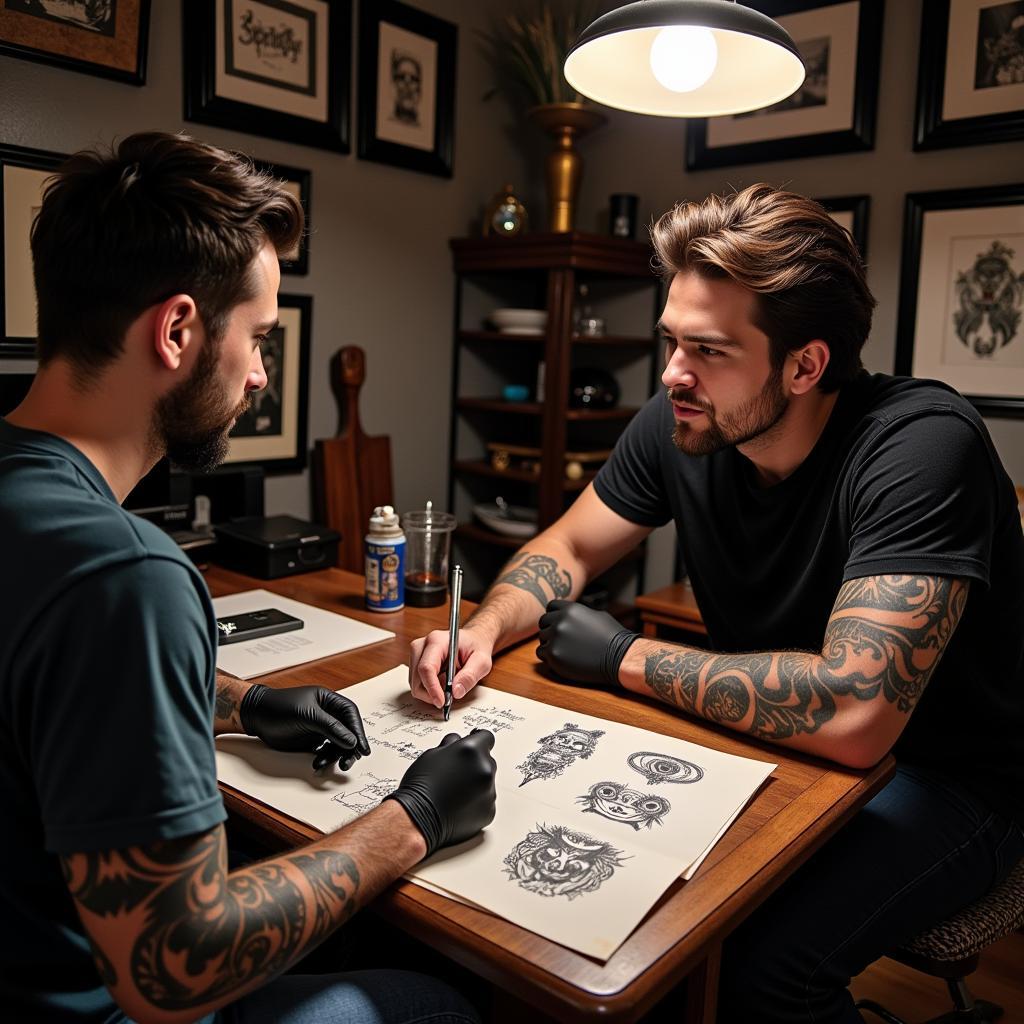 Tu van chon hinh xam Oni phu hop, can nhac y nghia, phong cach, nghe si xam