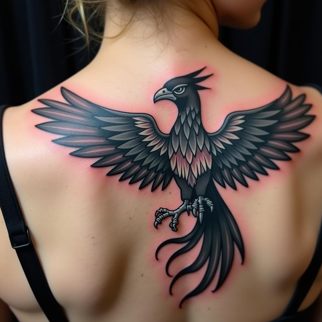 Quy trình chuẩn bị cần thiết cho hình xăm phượng hoàng full lưng