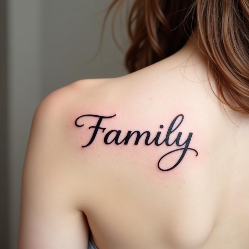 Font chữ Script Calligraphy hình xăm chữ mềm mại