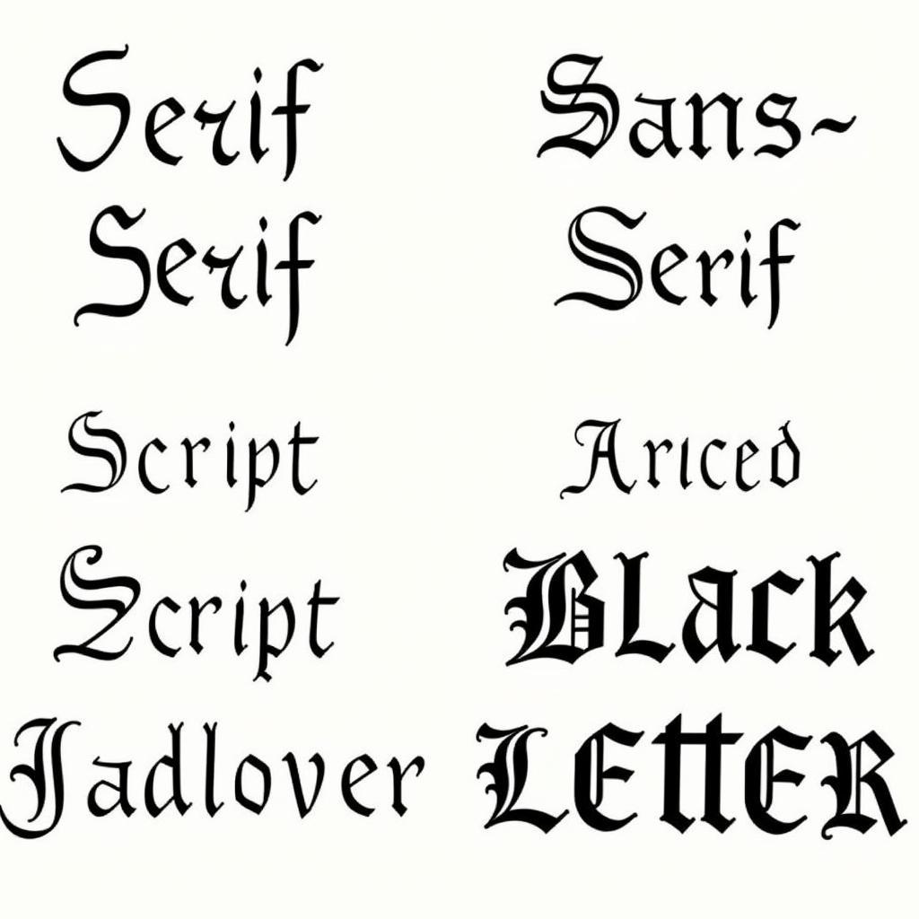 font-chu-serif-sans-serif-script-blackletter-67be8c so-sánh-các-loại-font-chữ-serif-sans-serif-script-và-blackletter-cho-hình-xăm