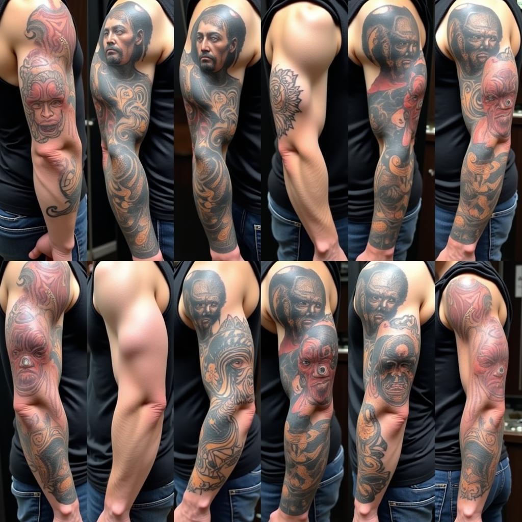 Tập hợp các mẫu hình xăm bắp tay nam đa dạng phong cách và ý nghĩa khác nhau