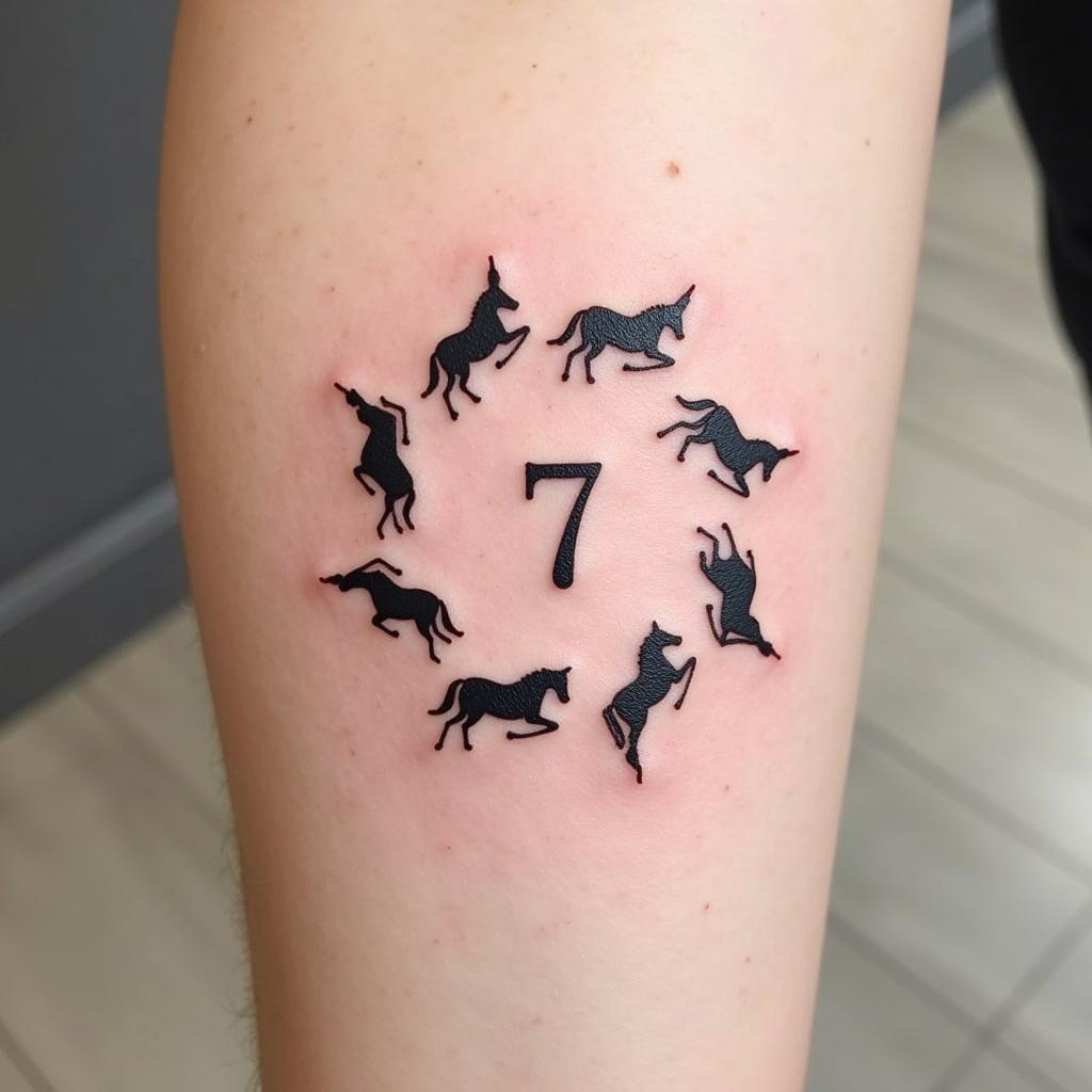 Hinh xam bay con ngua bieu tuong cho thanh cong may man va tai loc trong cuoc song