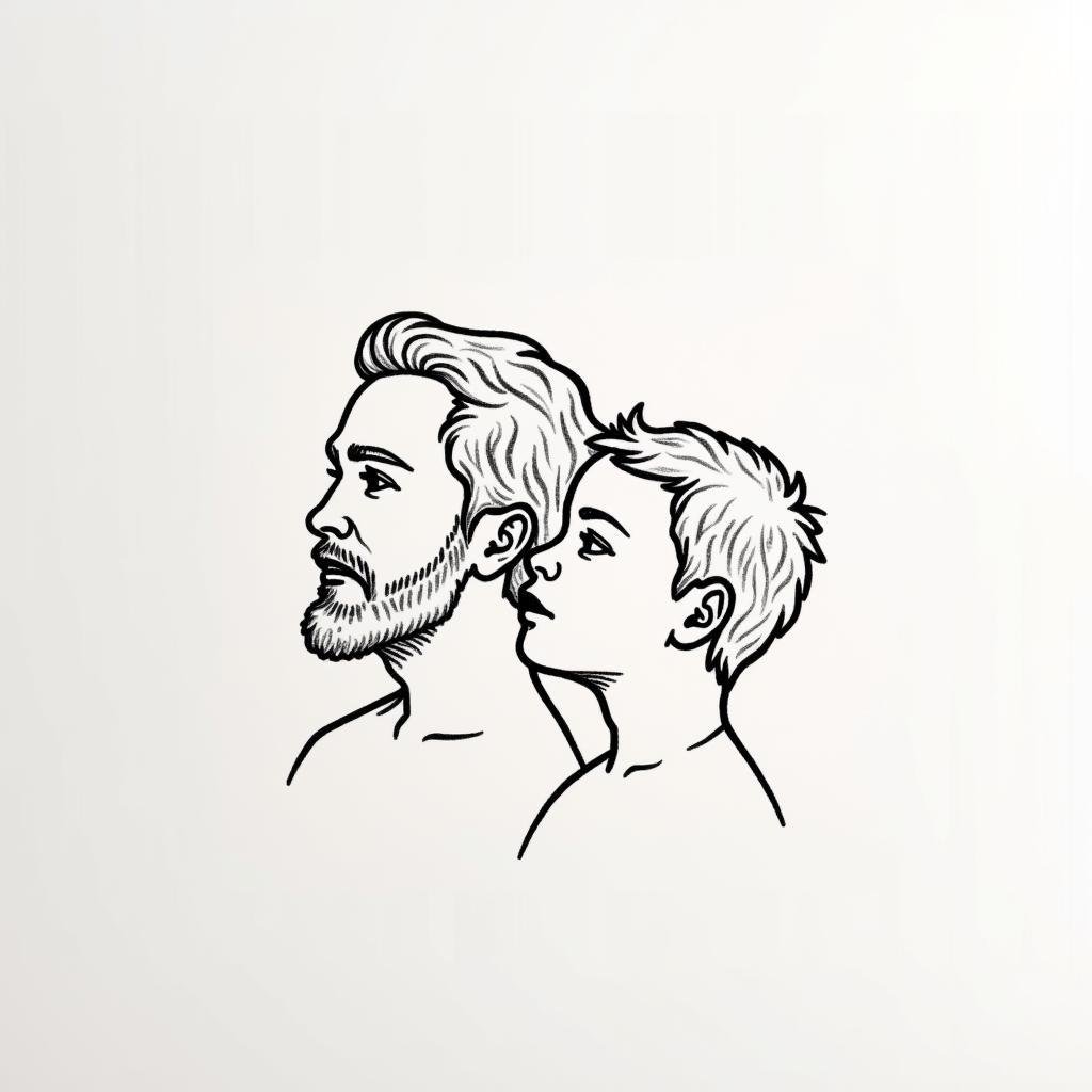 hinh xam cha con phong cach toi gian 67bbdb 1