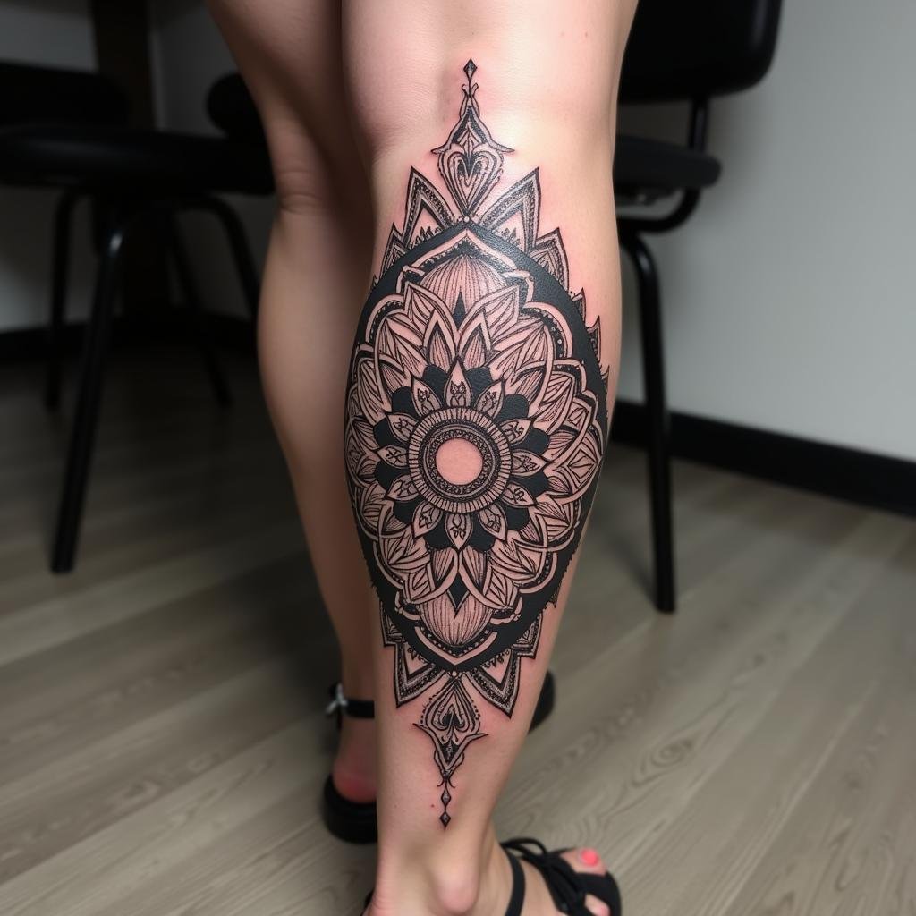 Hình Xăm Chân Nữ Đẹp Độc Đáo: Tuyển Chọn Mẫu Hot Nhất & Kinh Nghiệm Xăm 2 hinh xam chan nu mandala full chan tinh te 67bc22 1