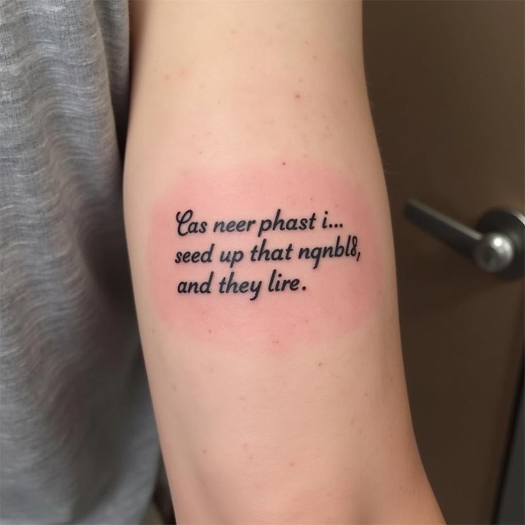 Hinh xam chu phuong doc dao tren canh tay Jack the hien thong diep ca nhan va gia tri song