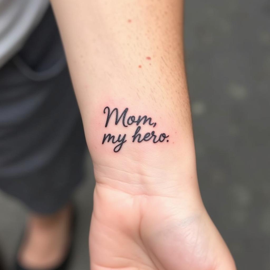 Hình xăm chữ ngắn gọn ý nghĩa cha mẹ