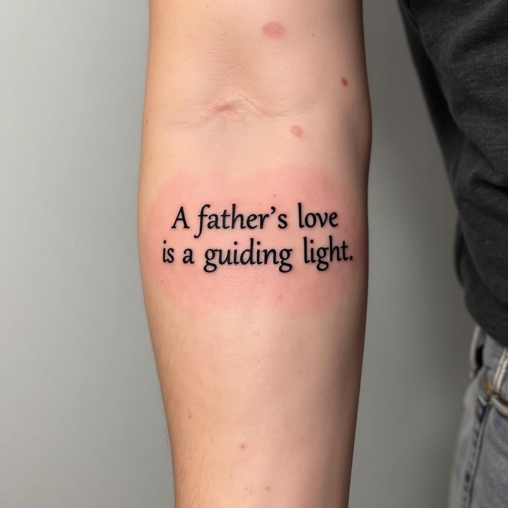 Hình xăm chữ trích dẫn ý nghĩa về cha mẹ