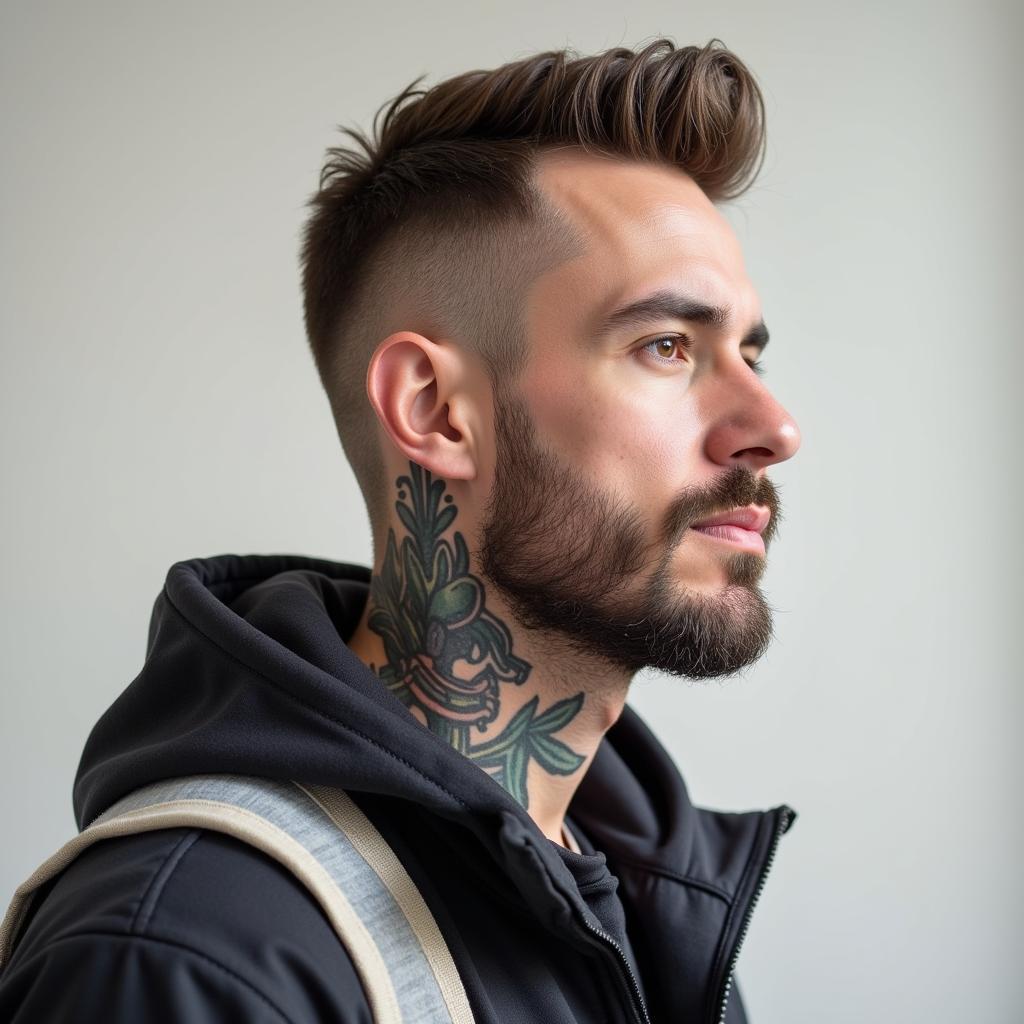 Hình xăm cổ nam thể hiện cá tính mạnh mẽ