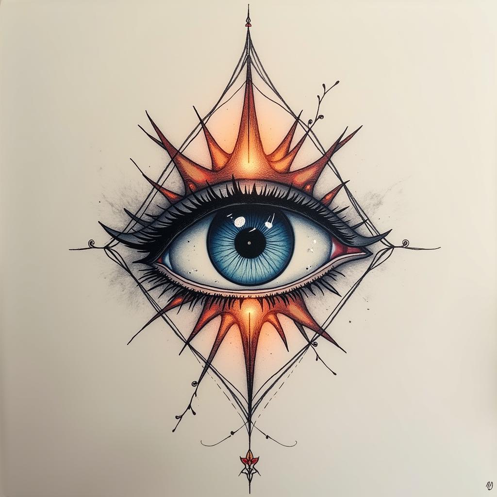 hinh-xam-con-mat-sau-gay-bieu-tuong-tam-linh-67bfc9 Hình xăm con mắt sau gáy biểu tượng cho sự bảo vệ và trí tuệ