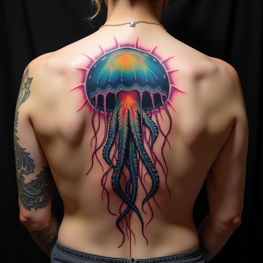 hinh xam con sua lon an tuong o lung 67bb61 1