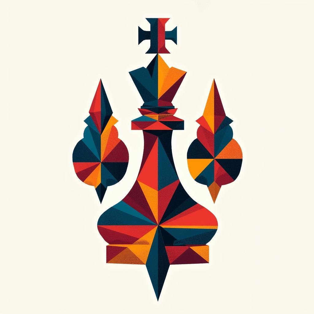 hinh-xam-con-tot-hinh-hoc-mau-sac-tuong-phan-67bb48 Hình xăm con Tốt phong cách hình học với màu sắc tương phản và bố cục đối xứng ấn tượng