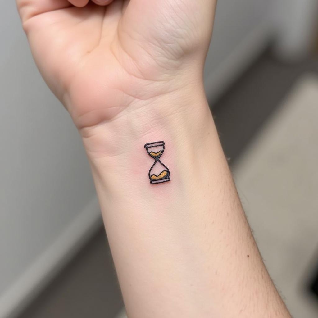 hinh-xam-dong-ho-cat-co-tay-nho-nhan-tinh-te-67bf4d Hình xăm đồng hồ cát ở cổ tay thiết kế mini nhỏ gọn và đầy tinh tế