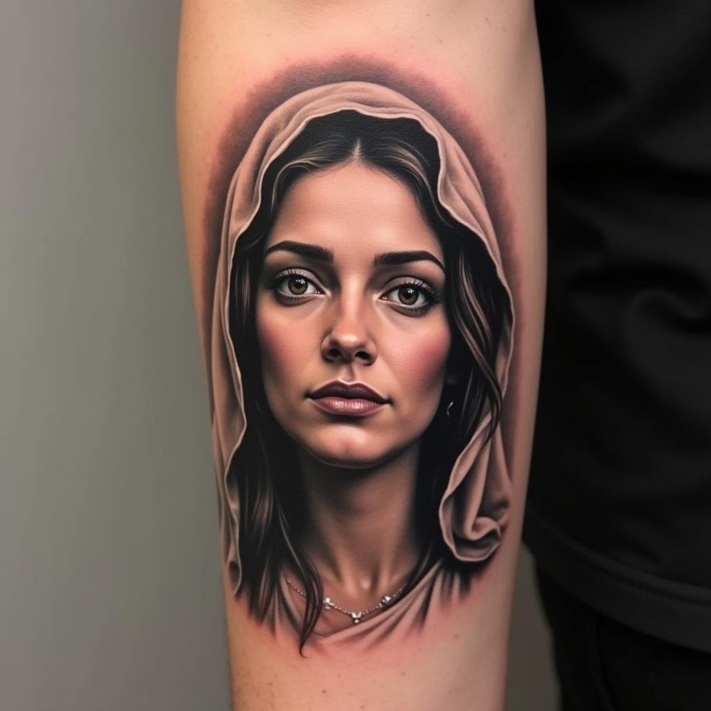 hinh xam duc me maria bieu tuong duc tin 67bc92 1