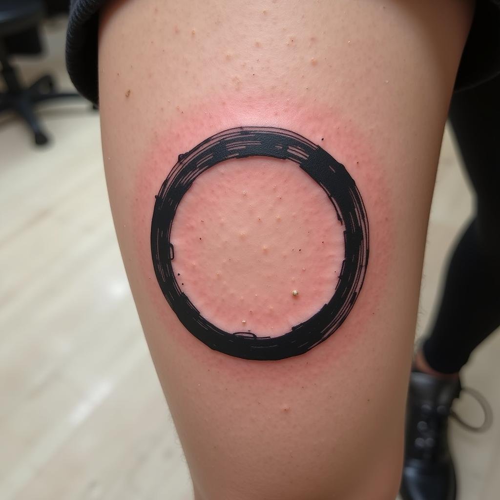 Ý nghĩa hình xăm vòng tròn Zen biểu tượng giác ngộ và sự hoàn hảo 2 hinh xam enso tron day y nghia hoan thien 67bbf3 1