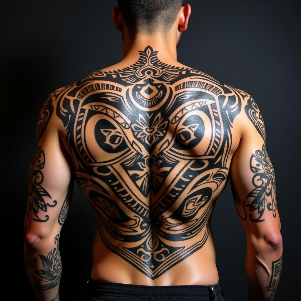 hinh-xam-full-lung-net-phong-cach-bo-lac-maori-67b908 Hình xăm full lưng nét phong cách tribal Maori, biểu tượng sức mạnh và kết nối truyền thống.