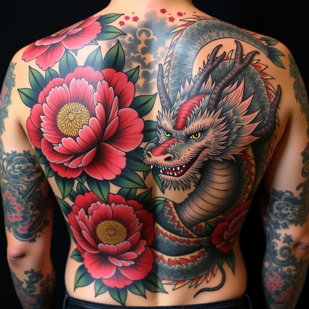 hinh xam gakubori phong cach irezumi toan than 67b914 1