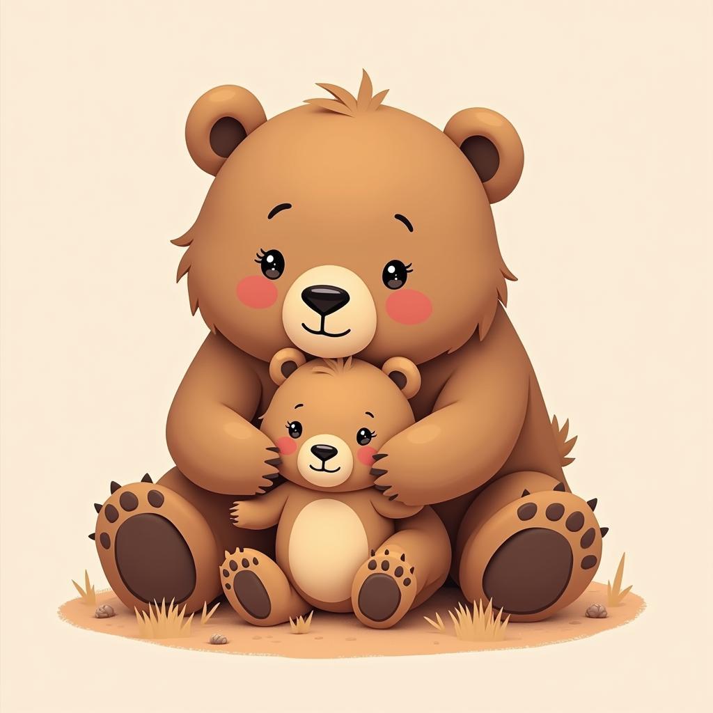 hinh-xam-gau-me-con-tinh-mau-tu-67bf20 Hình xăm gấu mẹ và gấu con tượng trưng cho tình mẫu tử ấm áp và sự bảo vệ