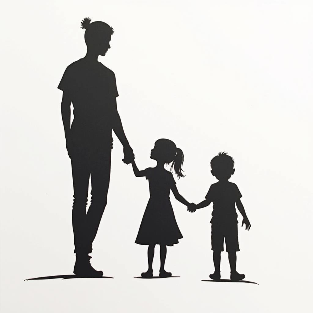 hinh xam gia dinh ba cha con nam tay 67bc2d 1